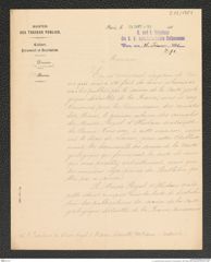 k.k. naturhistorisches Hofmuseum, Intendanzakten 1885-1896 (Hauer), Aktenzahl Z.98/1891, Seite 1